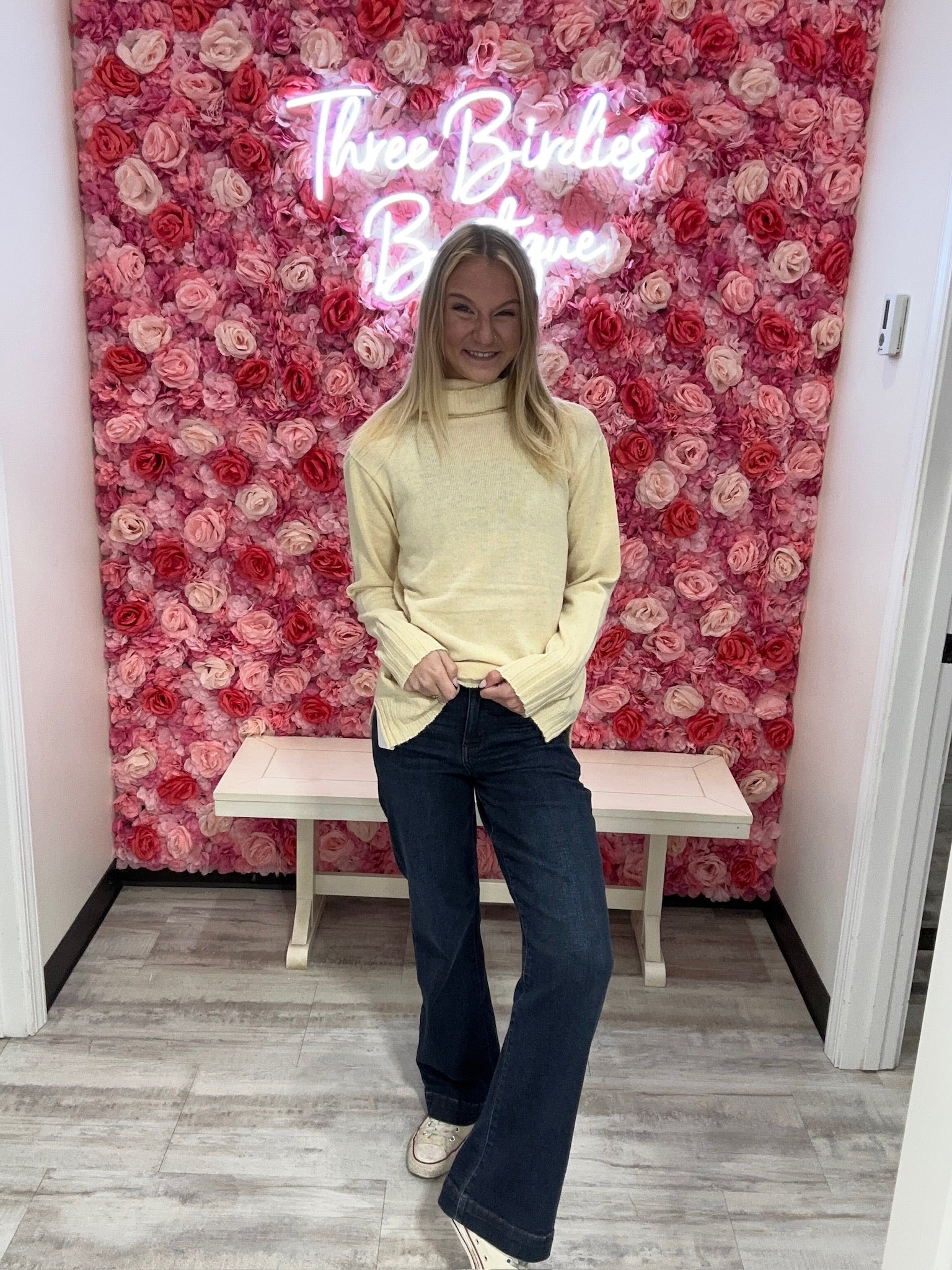 Taupe Turtle Neck Sweater-Cardigan-Heimish-Three Birdies Boutique, Women's Fashion Boutique Located in Kearney, MO