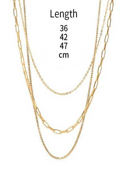 Gold Three Layer Necklace { product_type }}
