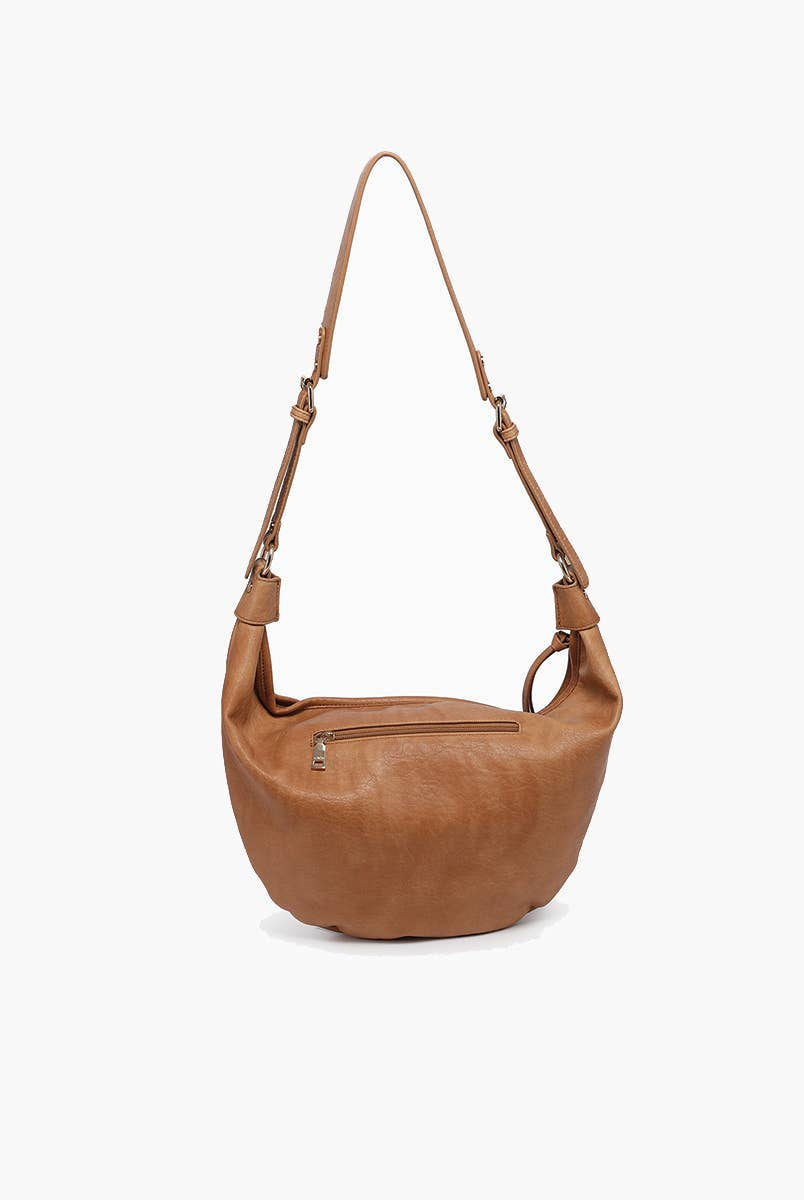 Leigh Distressed Hobo Bag: Dusty Blue { product_type }}