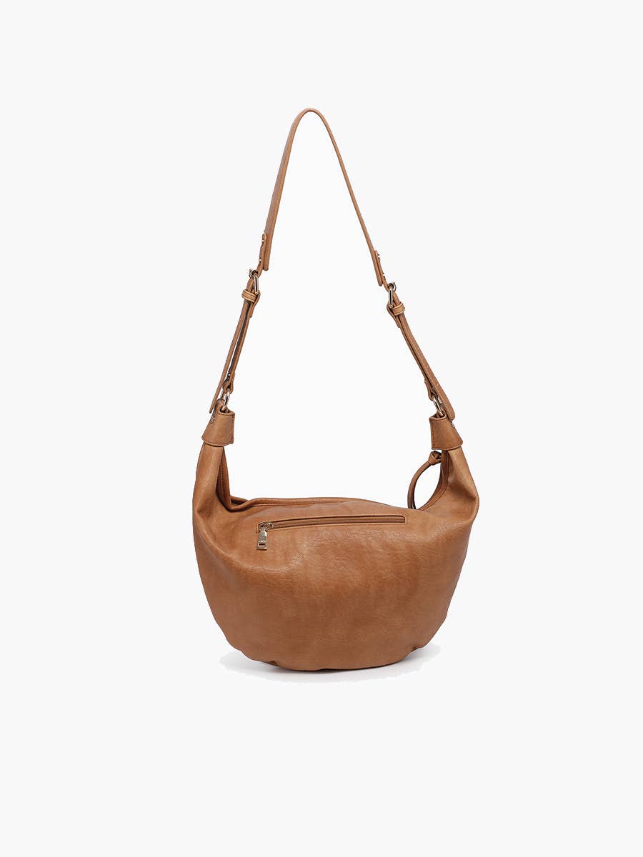 Leigh Distressed Hobo Bag: Dusty Blue { product_type }}