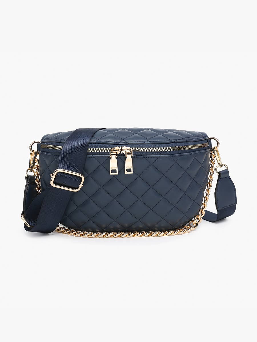 Sylvie Quilted Belt Bag: Bone { product_type }}