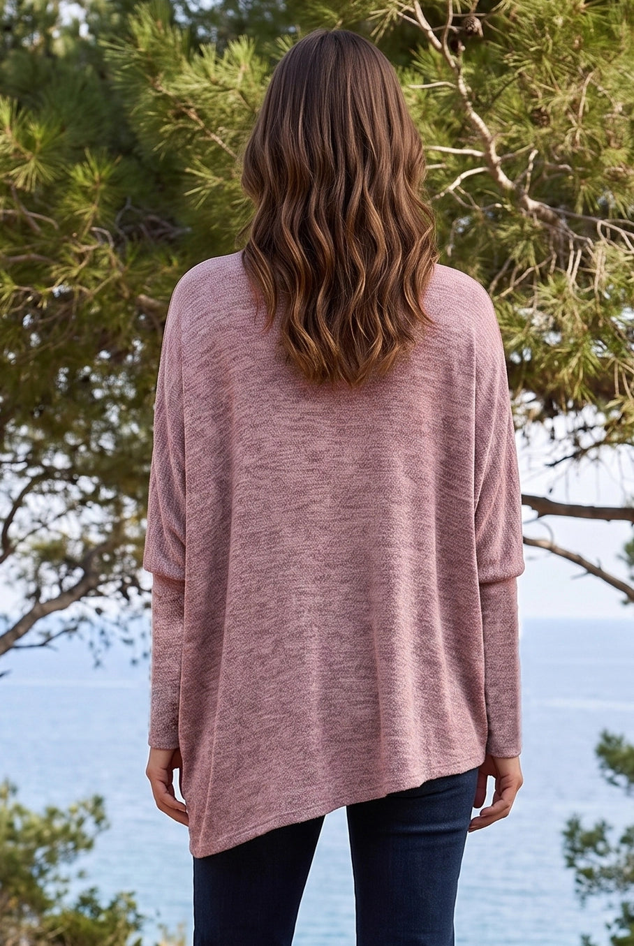 Vara 2-Way Cowl Neck Asymmetrical Top { product_type }}
