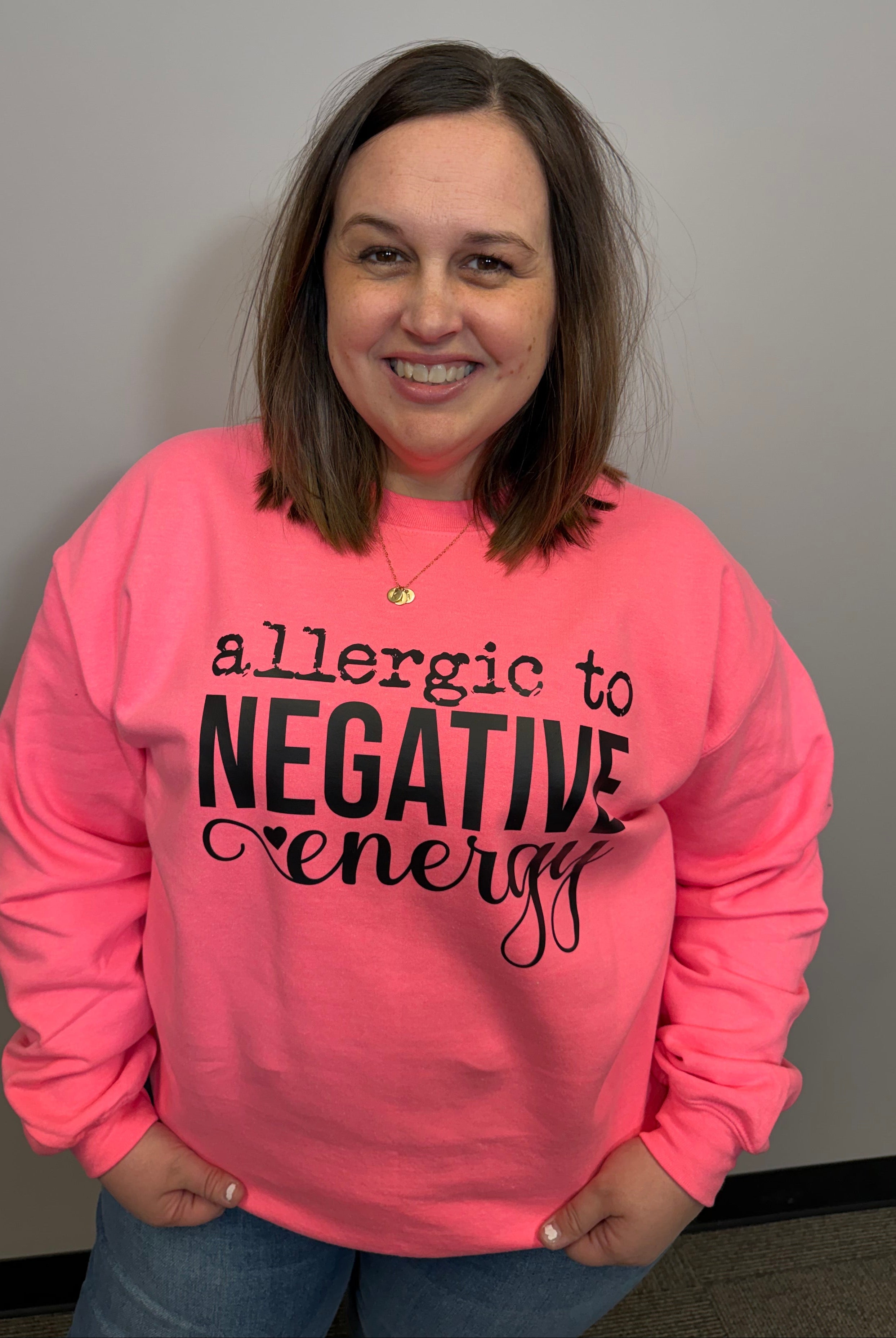 Allergic To Negative Energy Crewneck { product_type }}