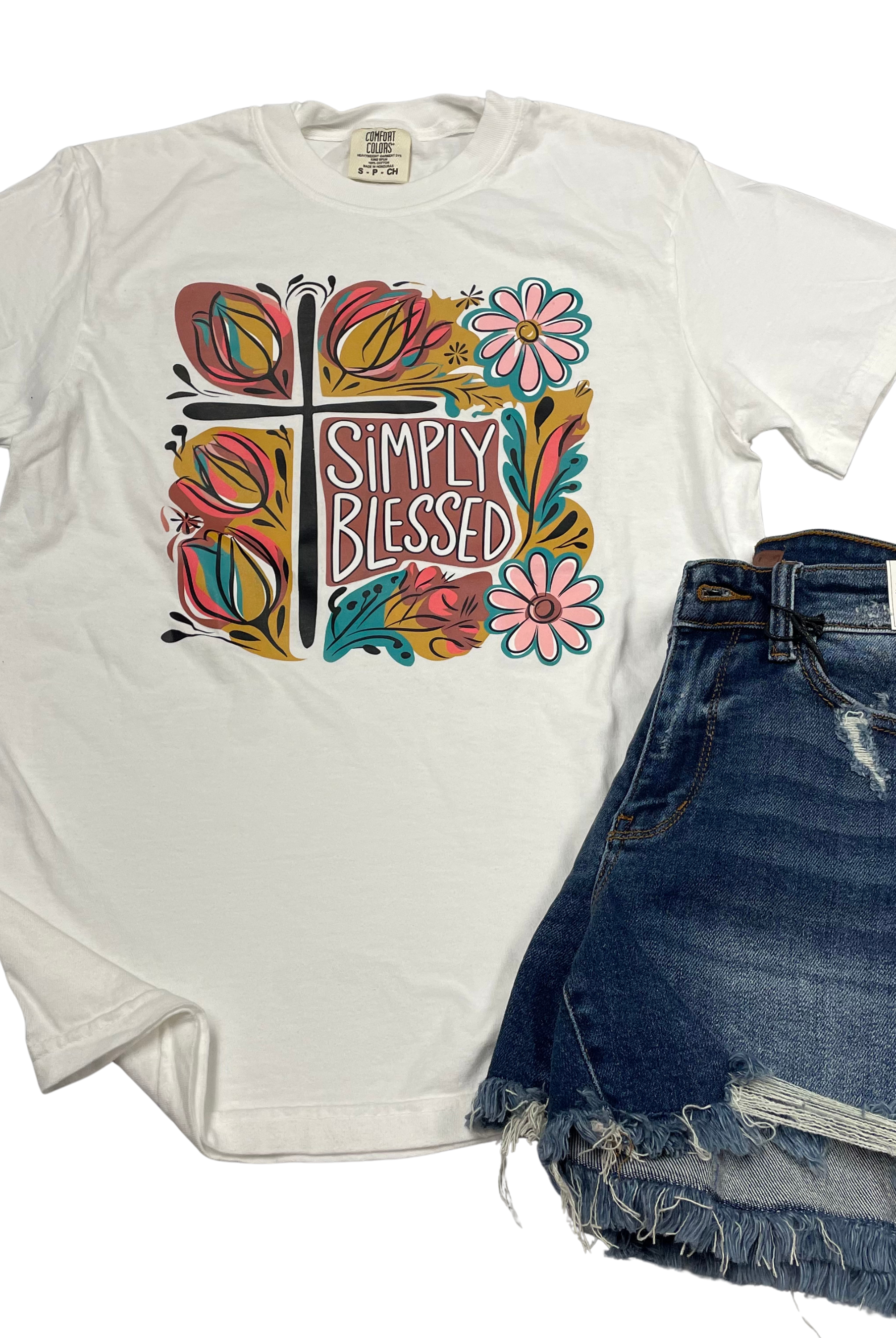 Simply Blessed Graphic Tee { product_type }}