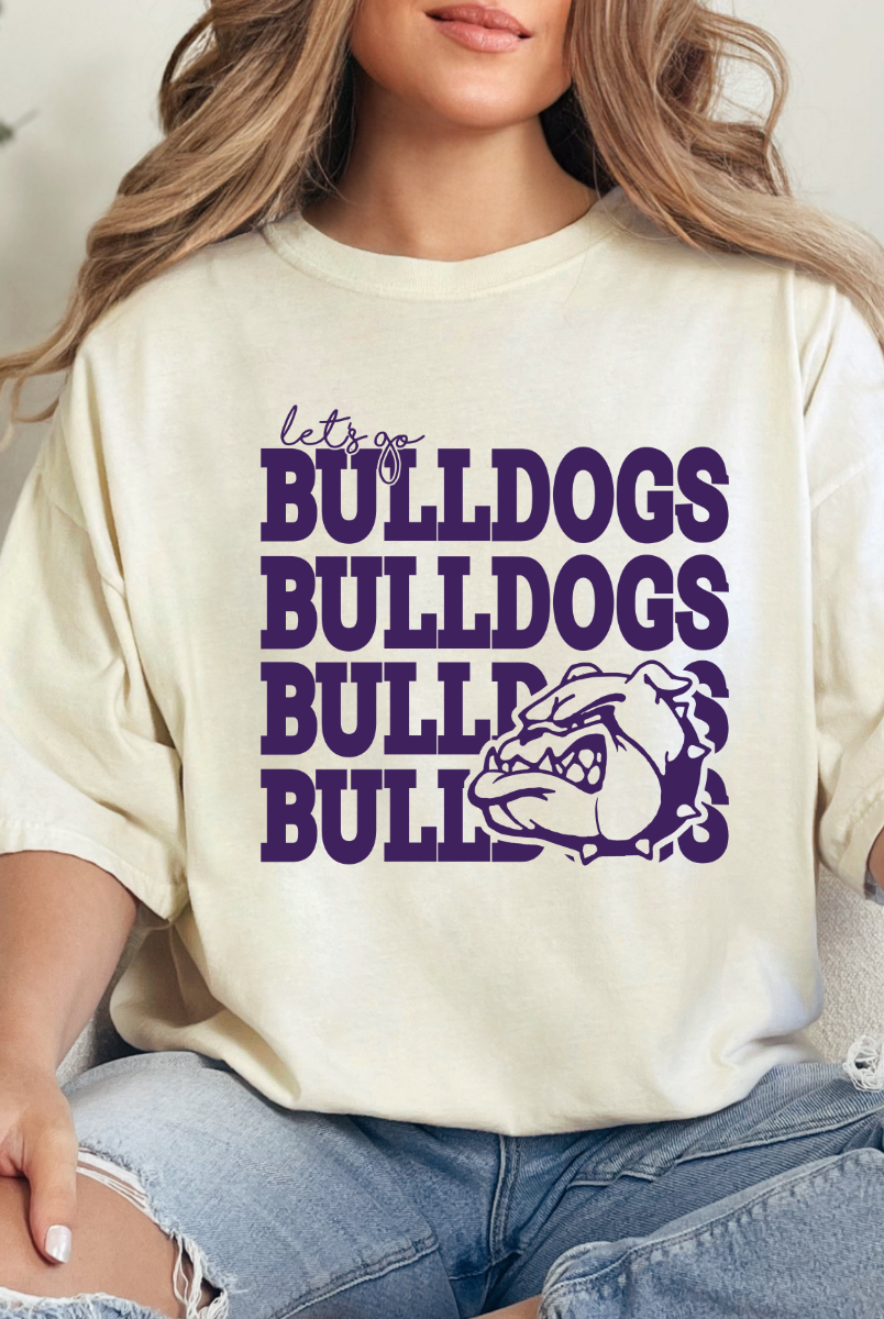 Let's Go Bulldogs Graphic Tee { product_type }}