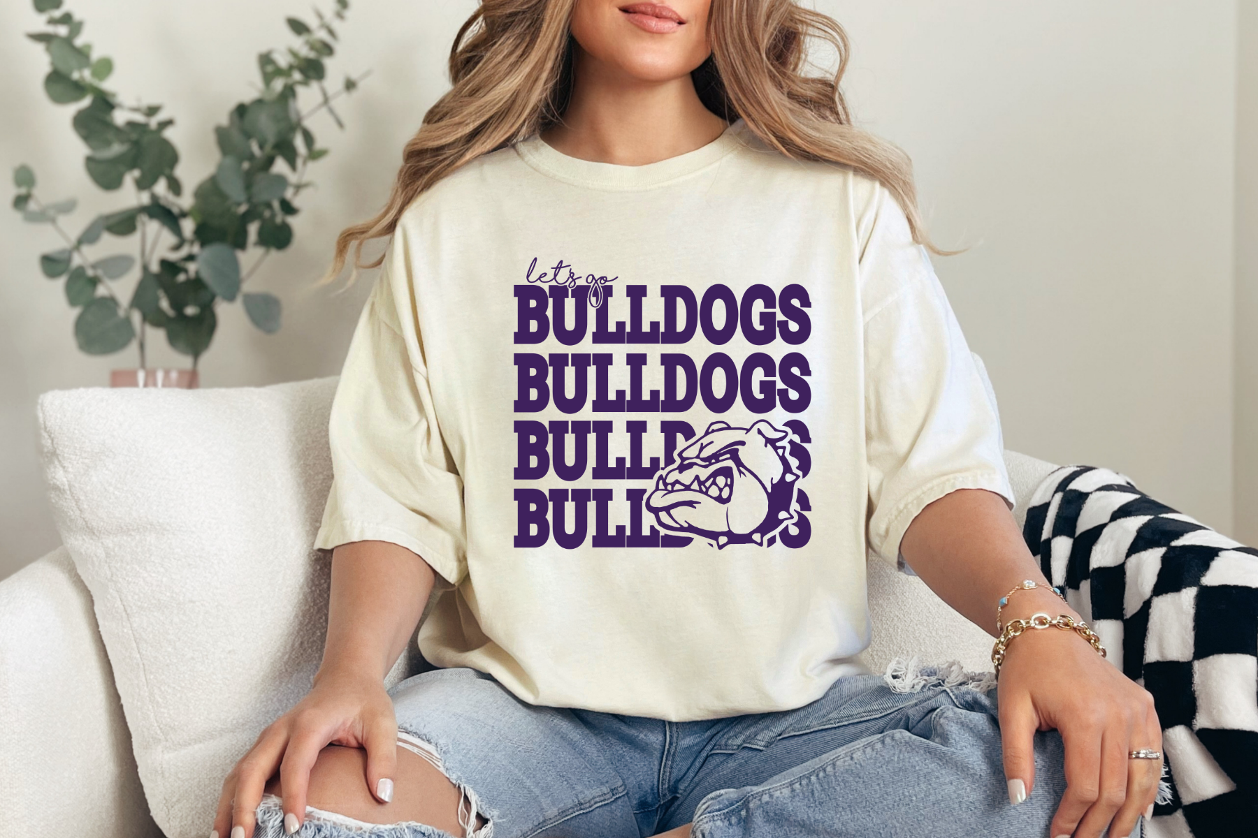 Let's Go Bulldogs Graphic Tee { product_type }}