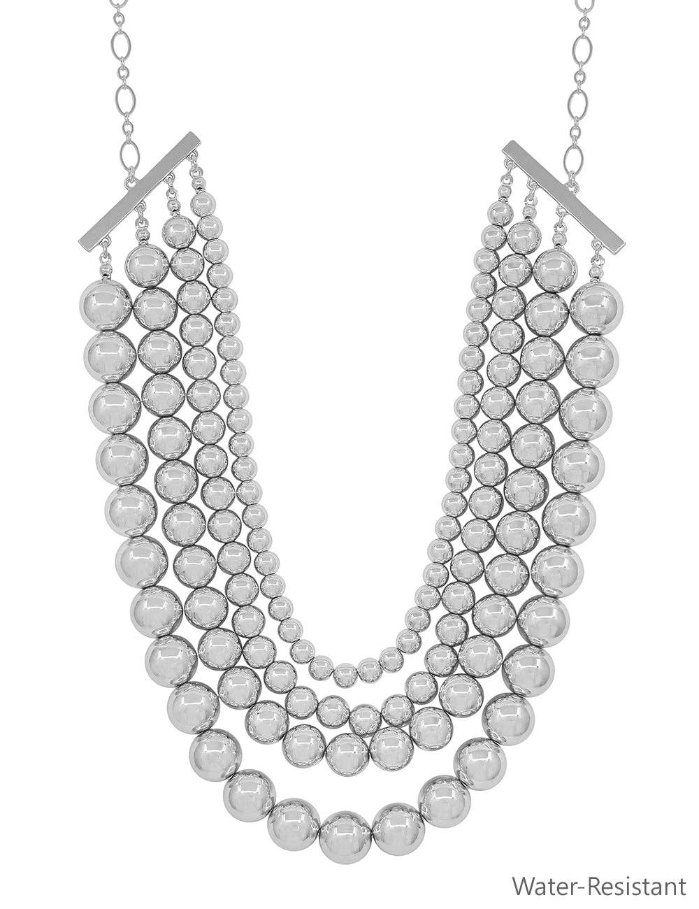 Silver 4 Layer Necklace { product_type }}