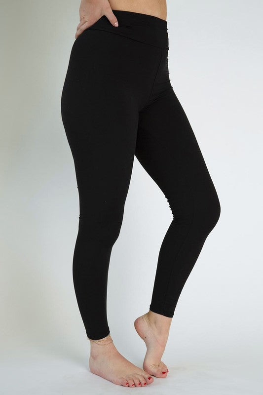 Black Solid Leggings-Leggings-boutique only-Three Birdies Boutique, Women's Fashion Boutique Located in Kearney, MO