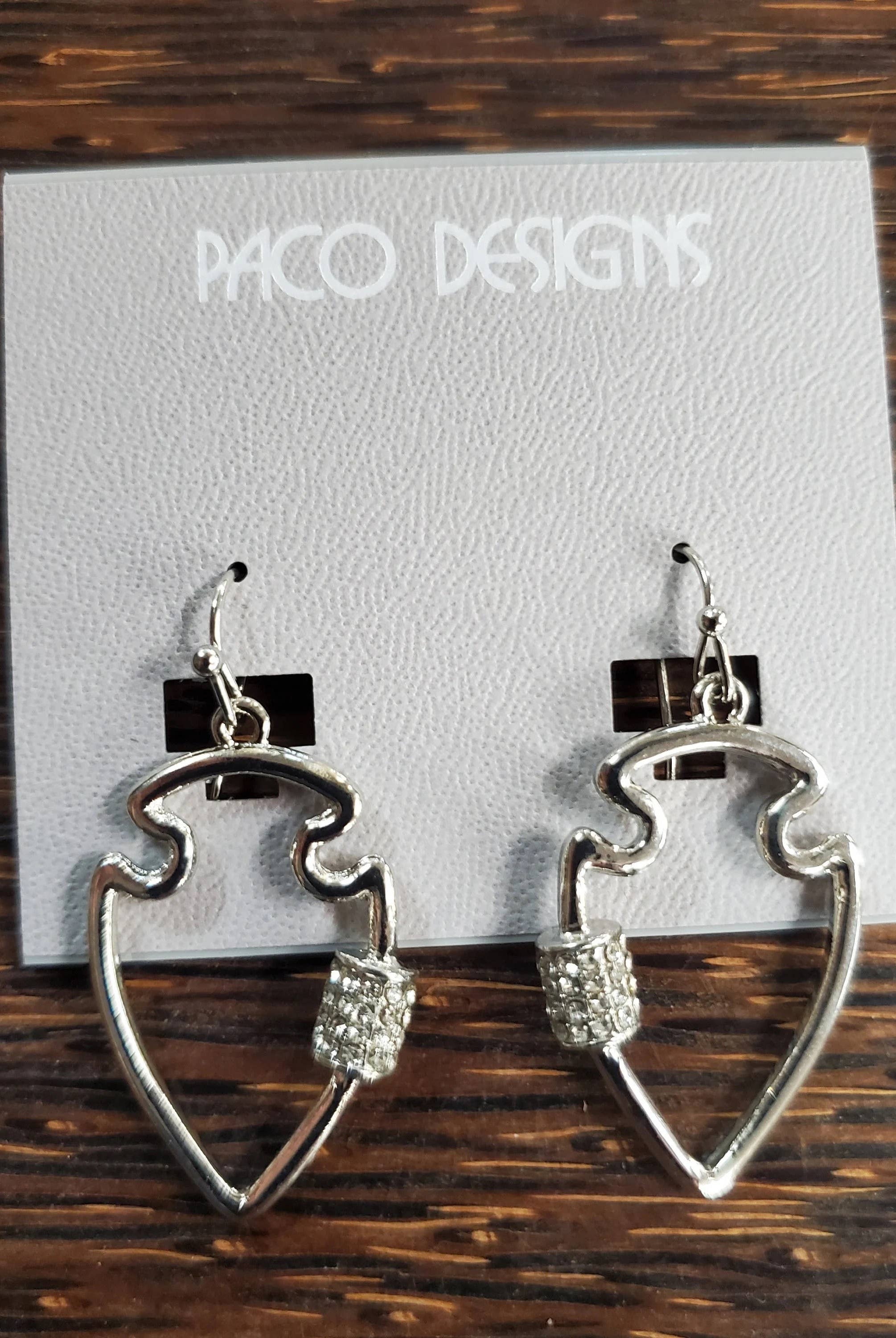 Stylish Small Bling Arrowhead Earrings Silver or Gold : Silver { product_type }}