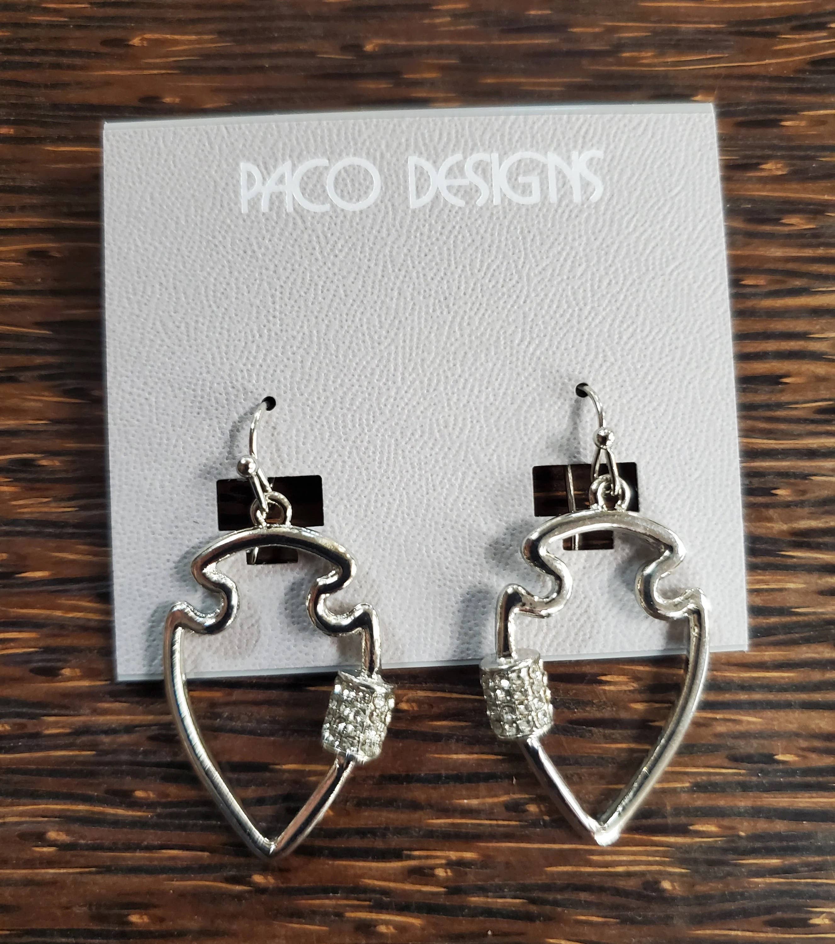 Stylish Small Bling Arrowhead Earrings Silver or Gold : Gold { product_type }}