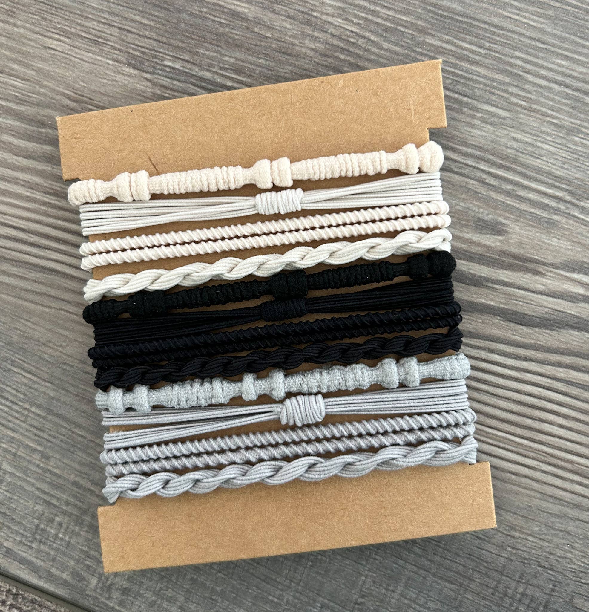 Boho Bracelet Hair Ties: Black { product_type }}