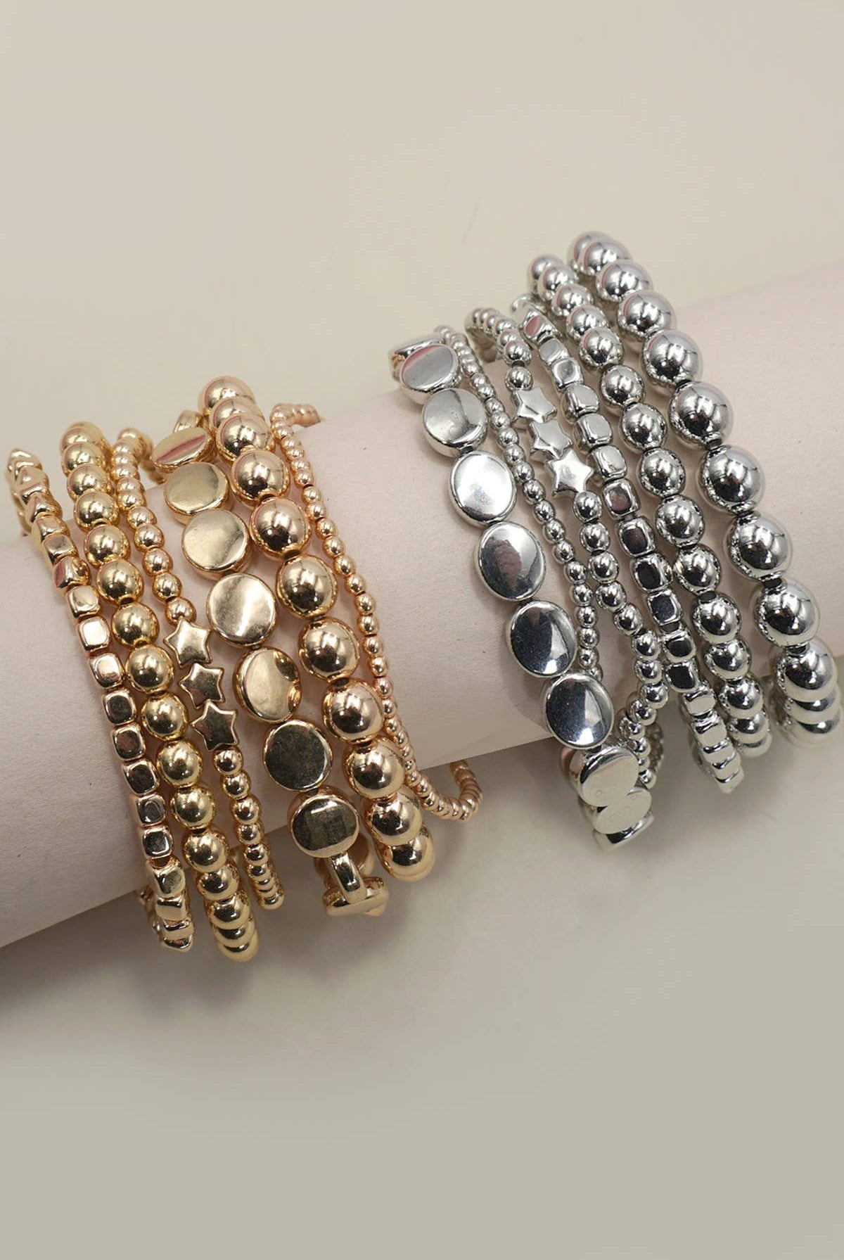Stacked Silver Bracelets { product_type }}