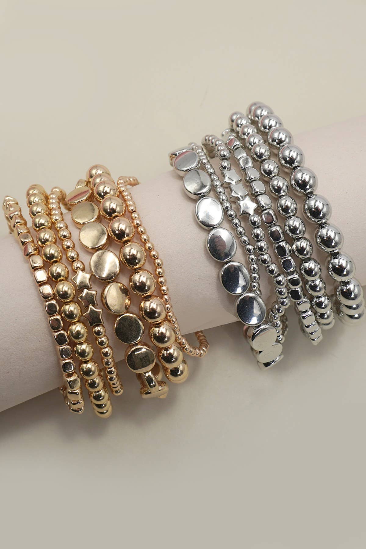 Stacked Silver Bracelets { product_type }}
