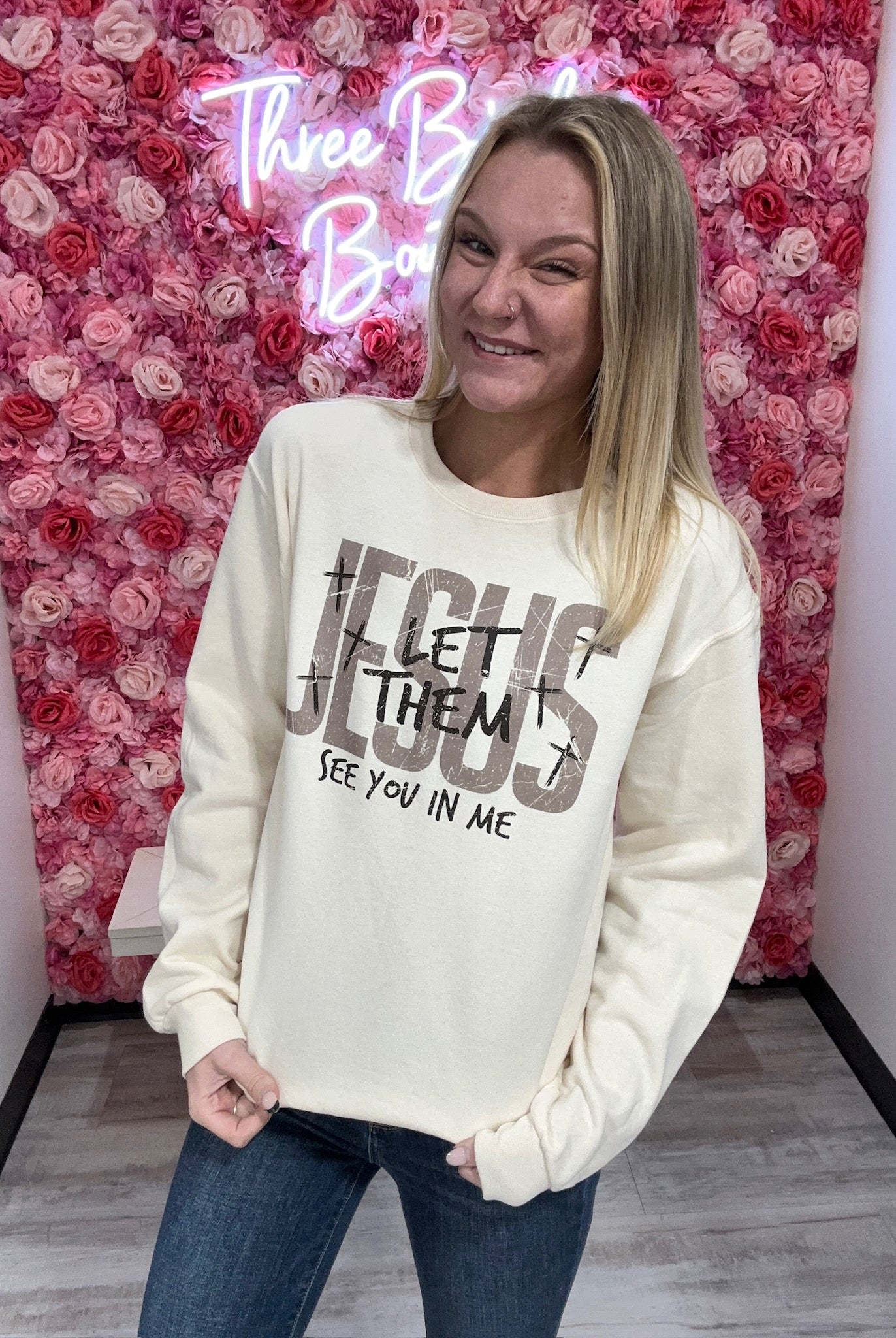 Let them see you in me Crewneck { product_type }}