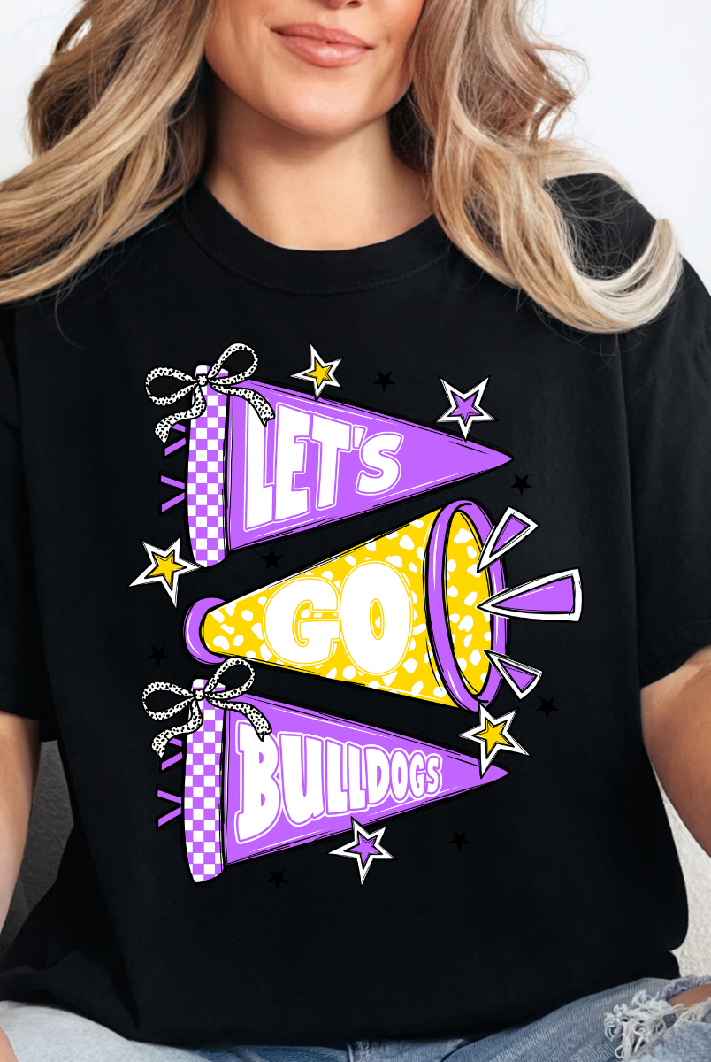 Let's Go Bulldogs Megaphone Graphic Tee { product_type }}