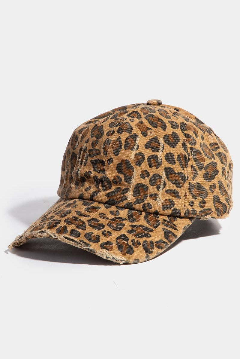 Leopard Print Baseball Cap: DBR { product_type }}