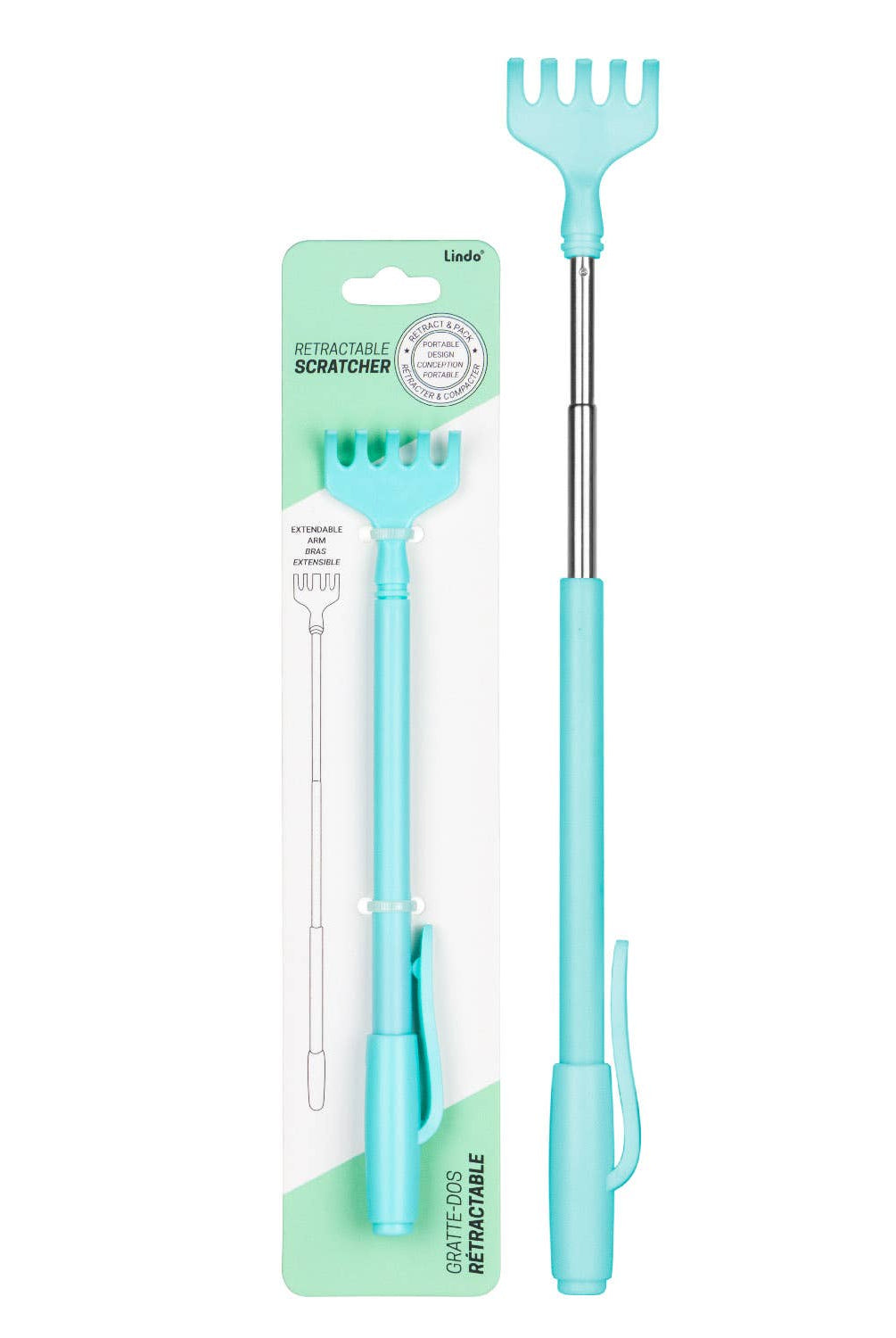 Lindo Retractable Scratcher - Back Scratcher: Coral { product_type }}