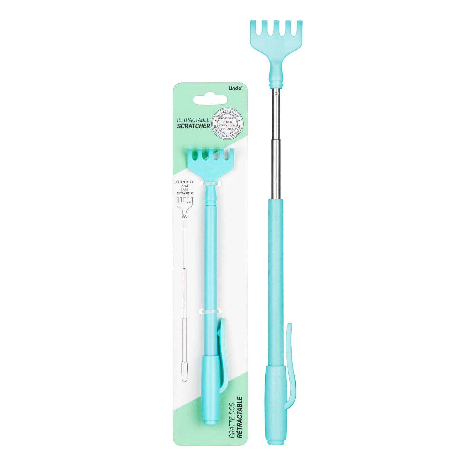 Lindo Retractable Scratcher - Back Scratcher: Coral { product_type }}