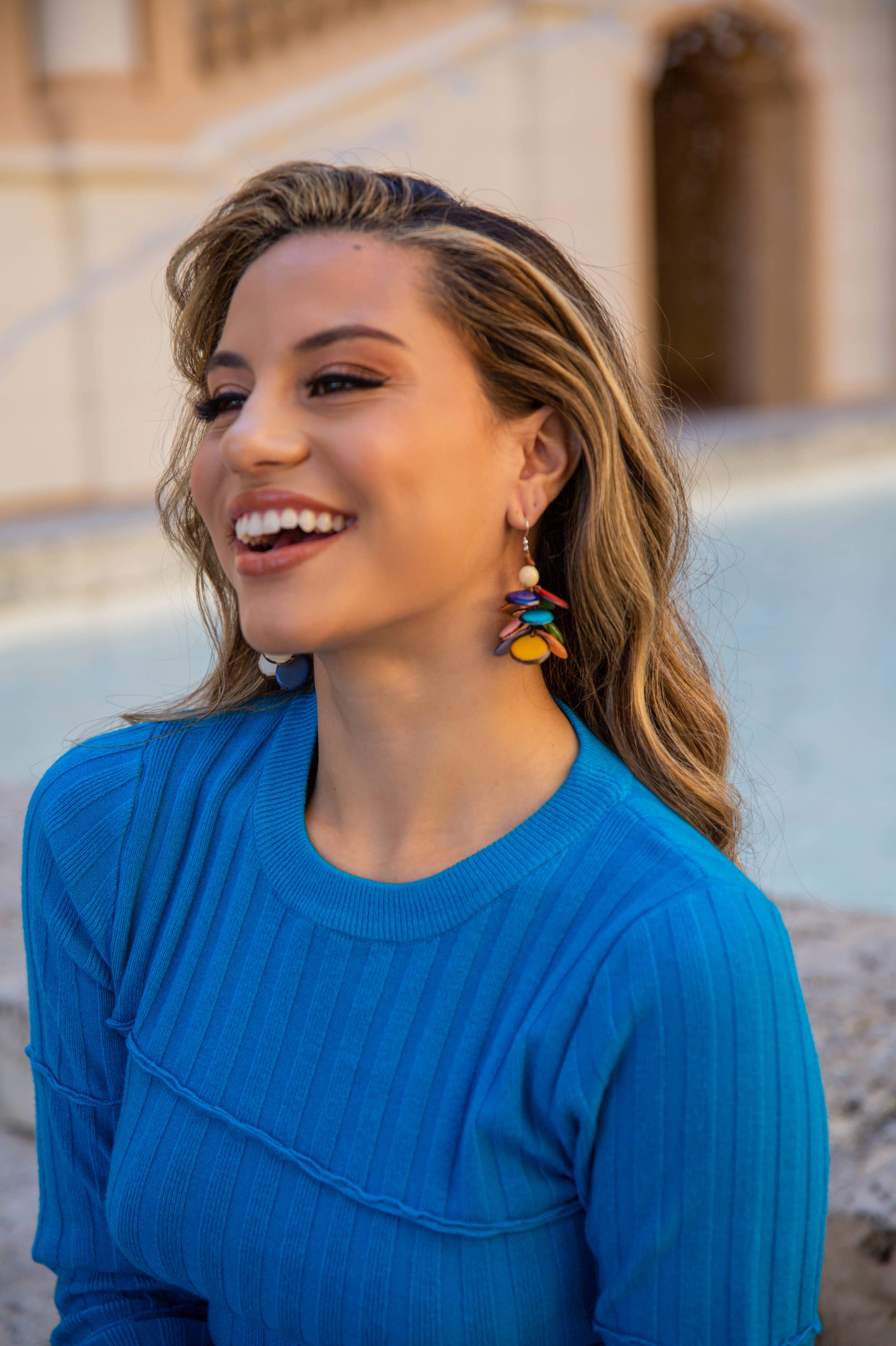 Marie Earrings: Charcoal Gray { product_type }}