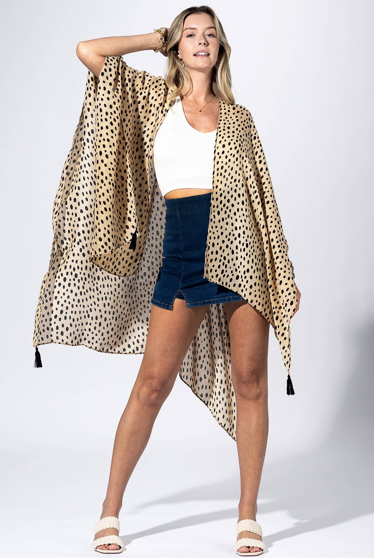 Cheetah Spirit Tassel Kimono { product_type }}