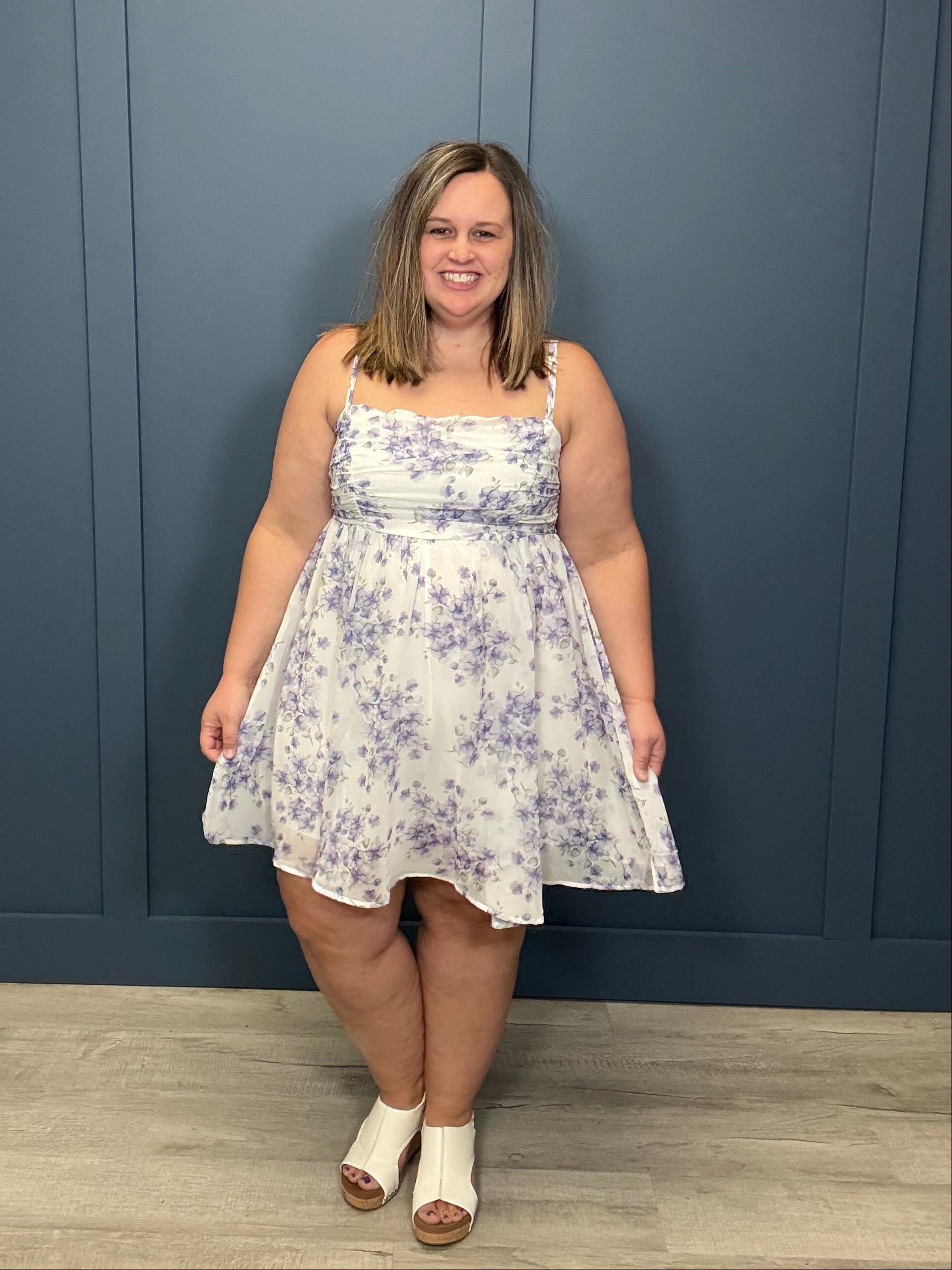 Dainty Floral Mini Dress { product_type }}