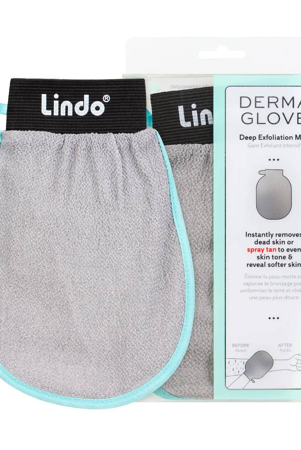 Lindo Dermaglove - Deep Exfoliation Mitt: Black/Pink { product_type }}