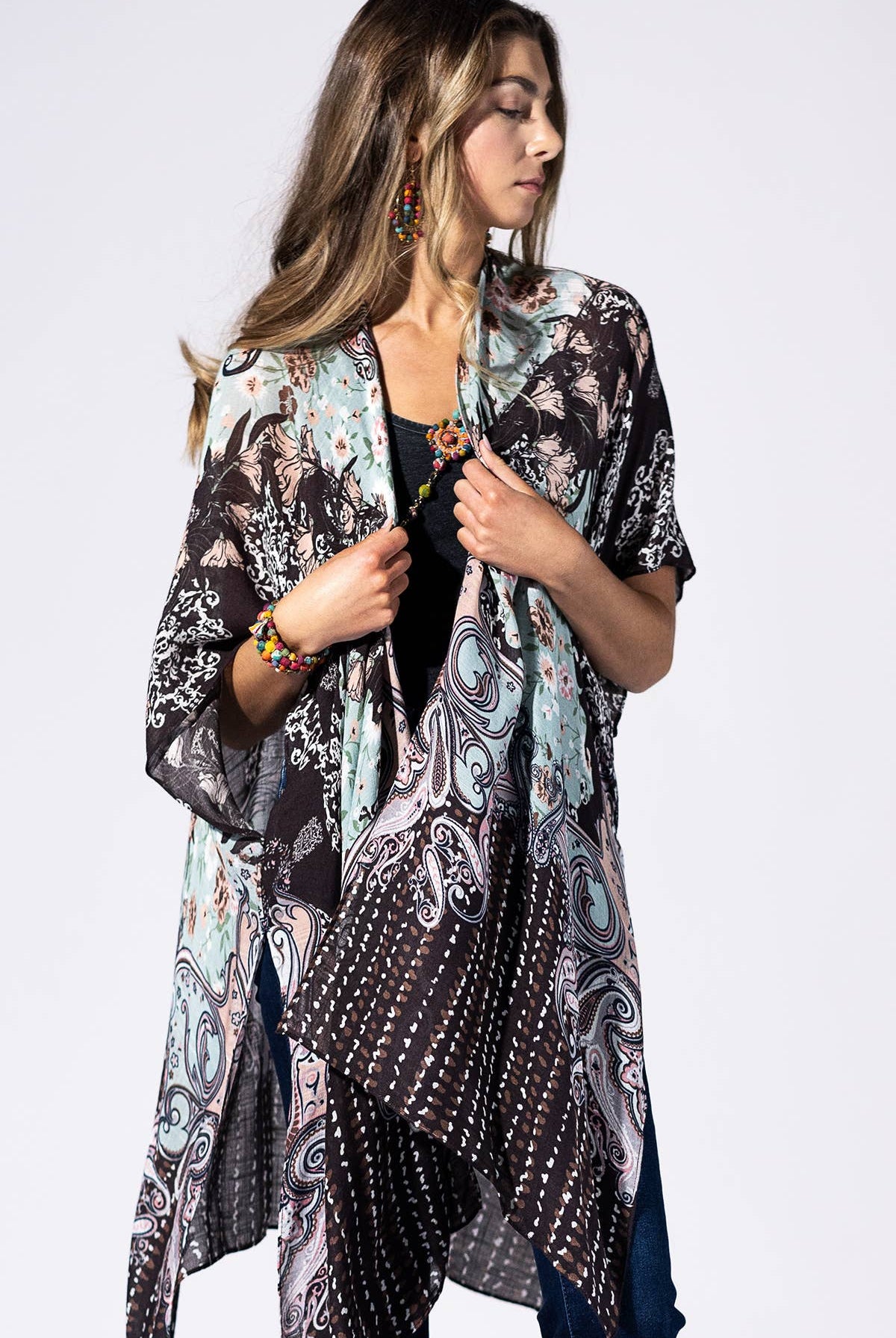 Mint Chocolate Kimono { product_type }}