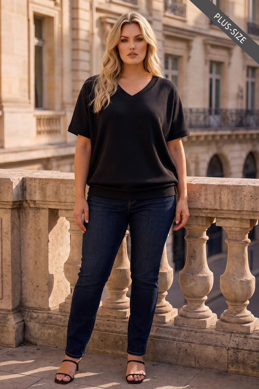 Oversized Rib Ruched Top-Shirts & Tops-Dear Scarlett-Three Birdies Boutique, Women's Fashion Boutique Located in Kearney, MO