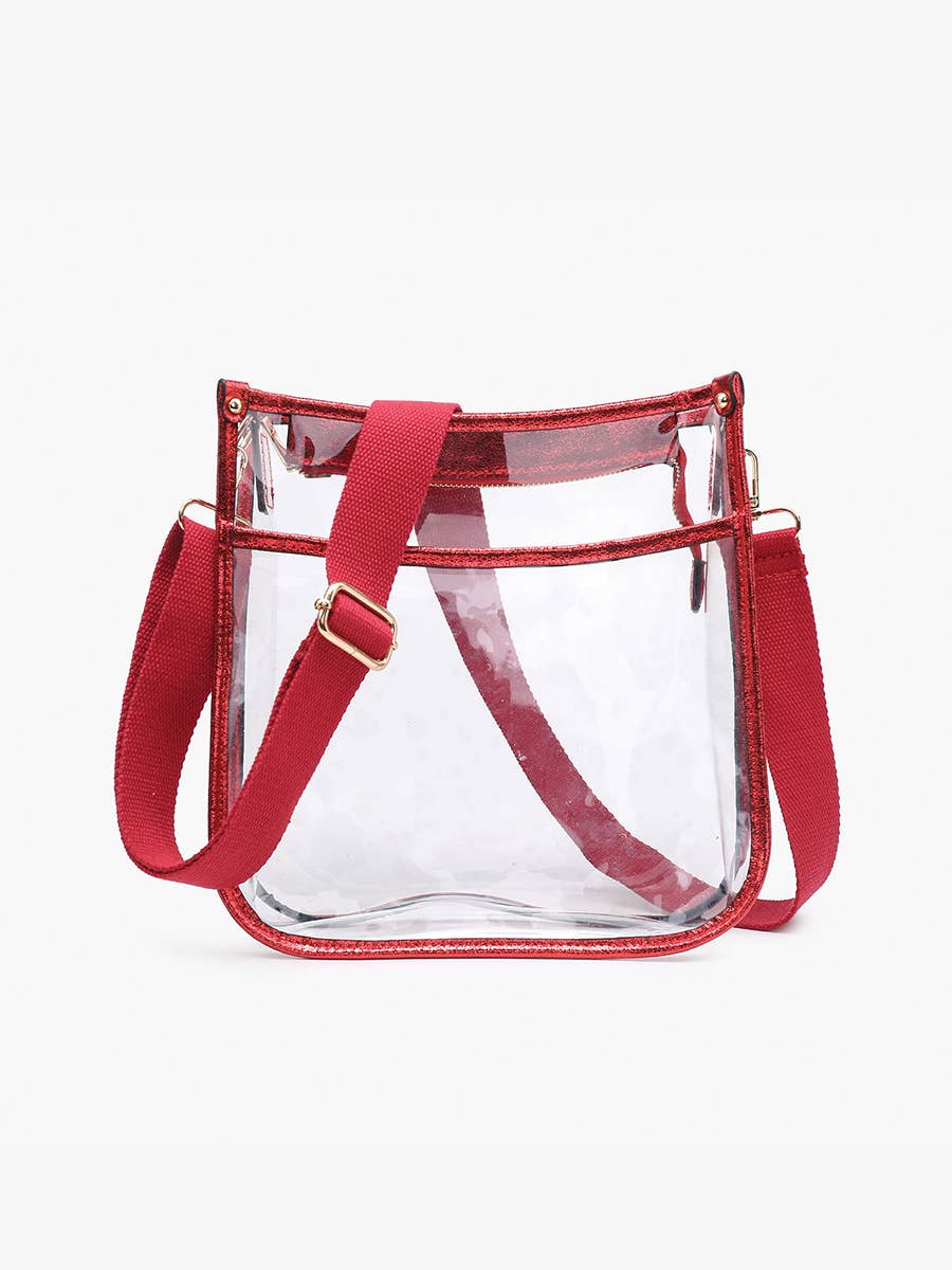 Posie Clear Crossbody: Valentine-Jen & Co.-Three Birdies Boutique, Women's Fashion Boutique Located in Kearney, MO