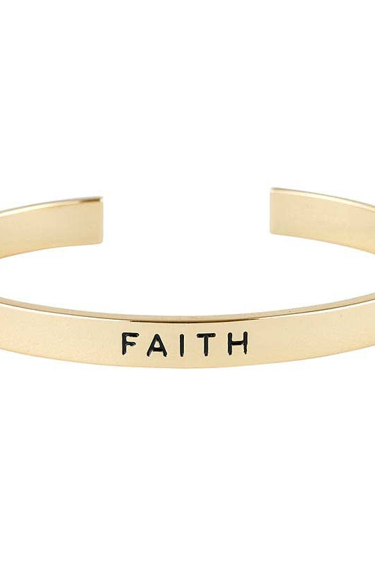 Simply Faith Cuff Bracelet - Faith { product_type }}