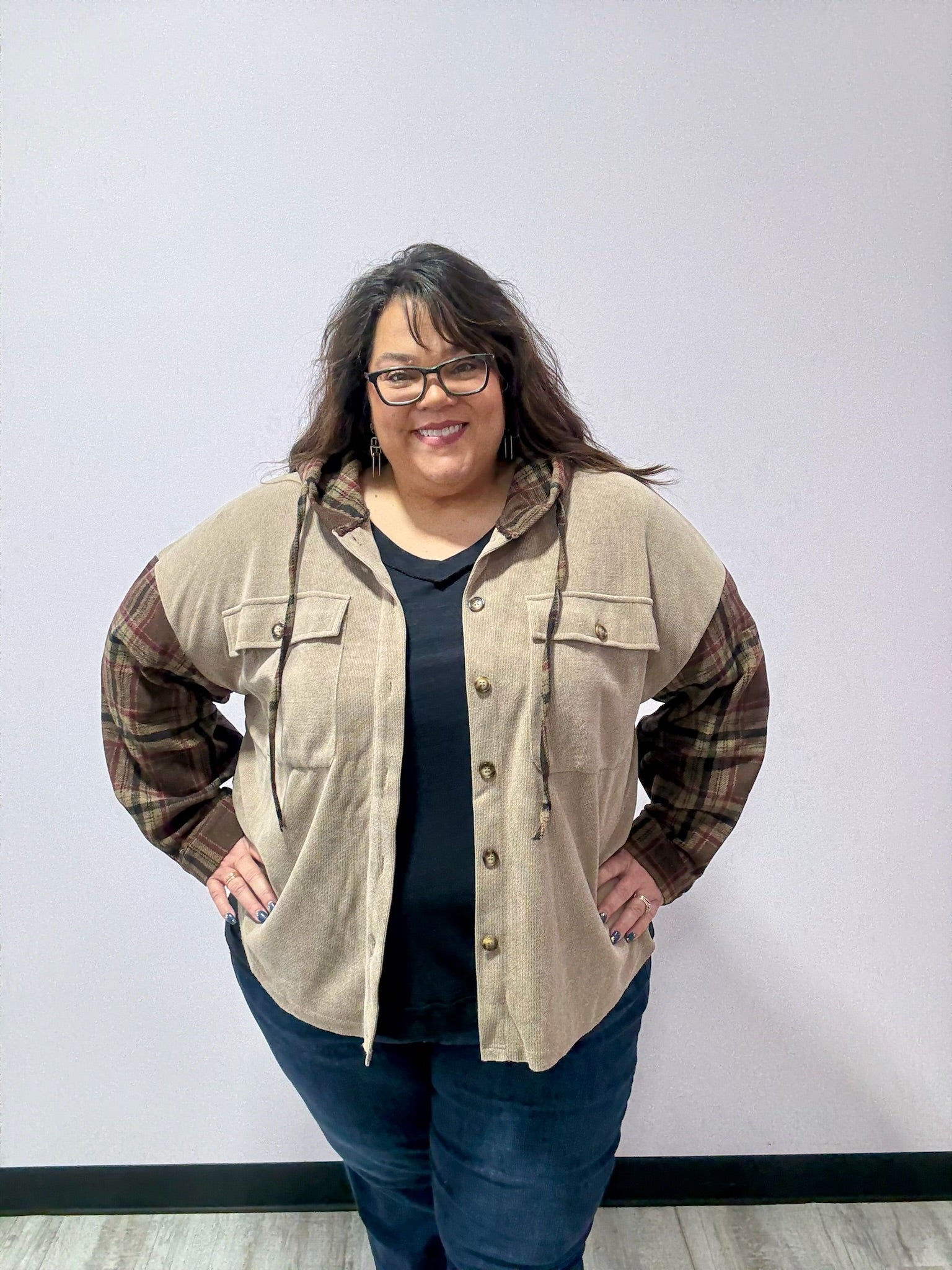 Long Sleeve Solid Knit Shacket Brown-Outerwear-White Birch-Three Birdies Boutique, Women's Fashion Boutique Located in Kearney, MO