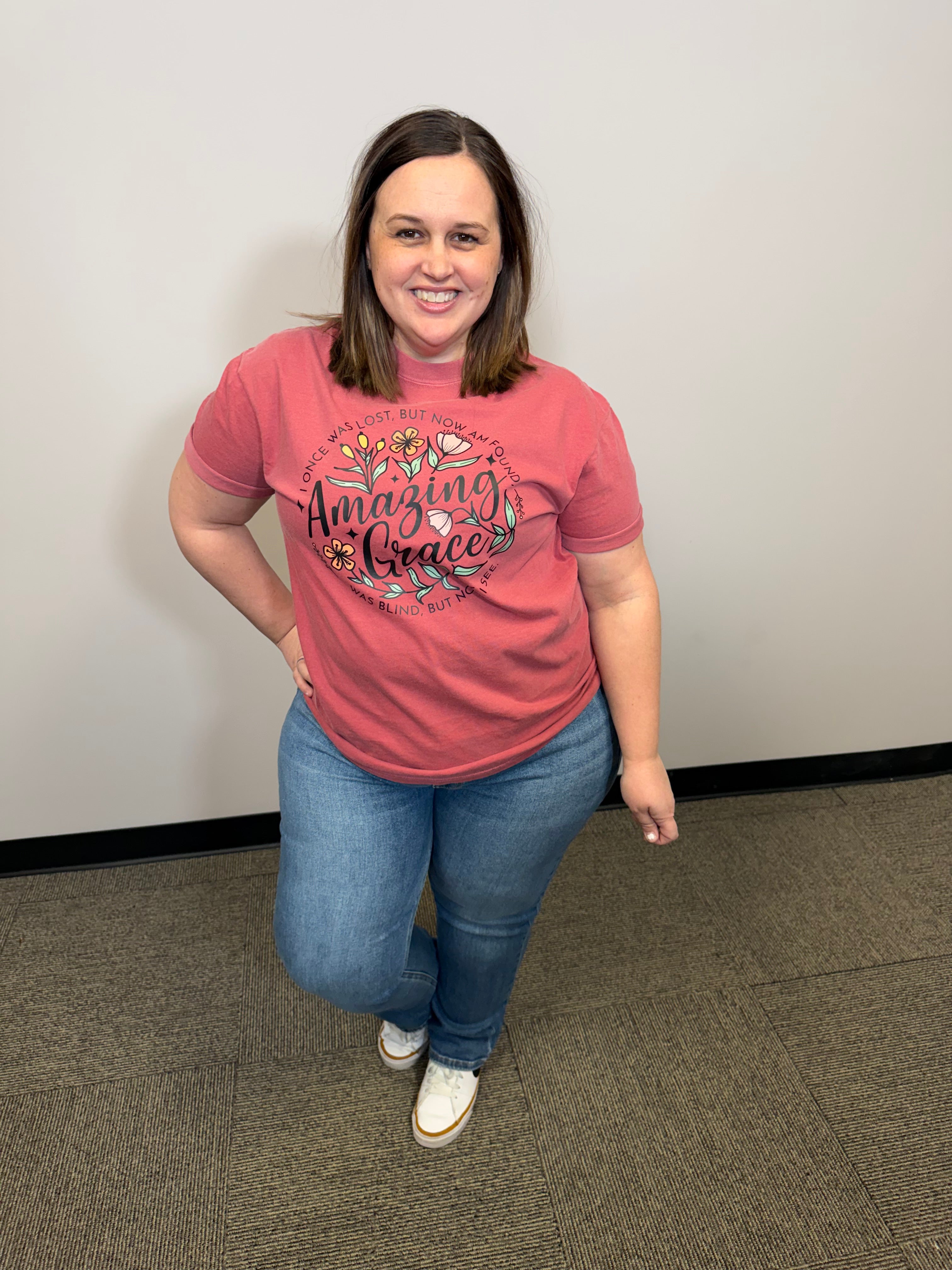 Amazing Grace Graphic Tee-Graphic Tees-Tres Birdos Graphic Tees-Three Birdies Boutique, Women's Fashion Boutique Located in Kearney, MO