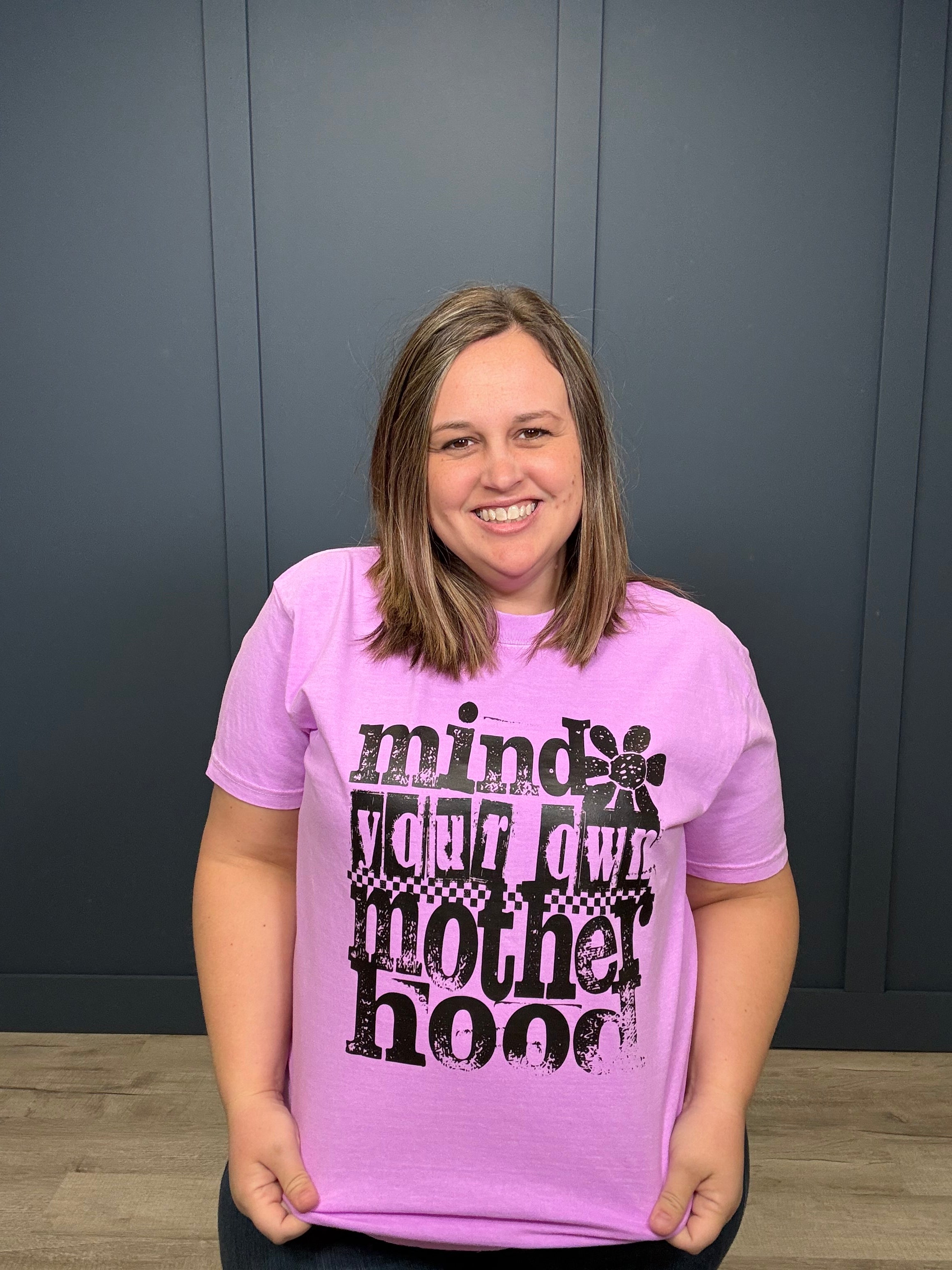 Mind Your Own Motherhood Tee-Graphic Tees-Tres Birdos Graphic Tees-Three Birdies Boutique, Women's Fashion Boutique Located in Kearney, MO