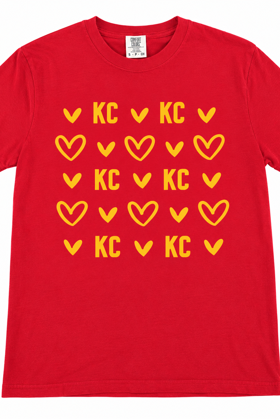 Mixed KC and Heart Graphic Tee-Graphic Tees-TB TEES-Three Birdies Boutique, Women's Fashion Boutique Located in Kearney, MO