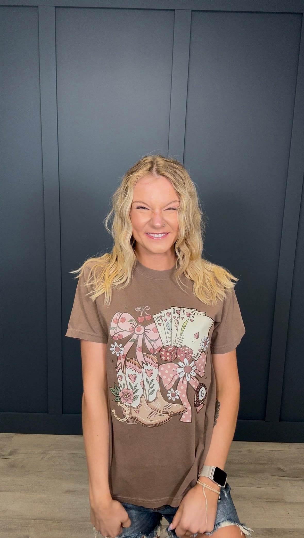 Preppy Western Print Tee { product_type }}