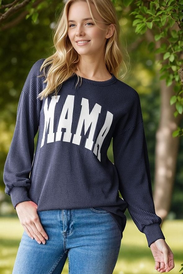 MAMA Long Sleeve Charcoal { product_type }}