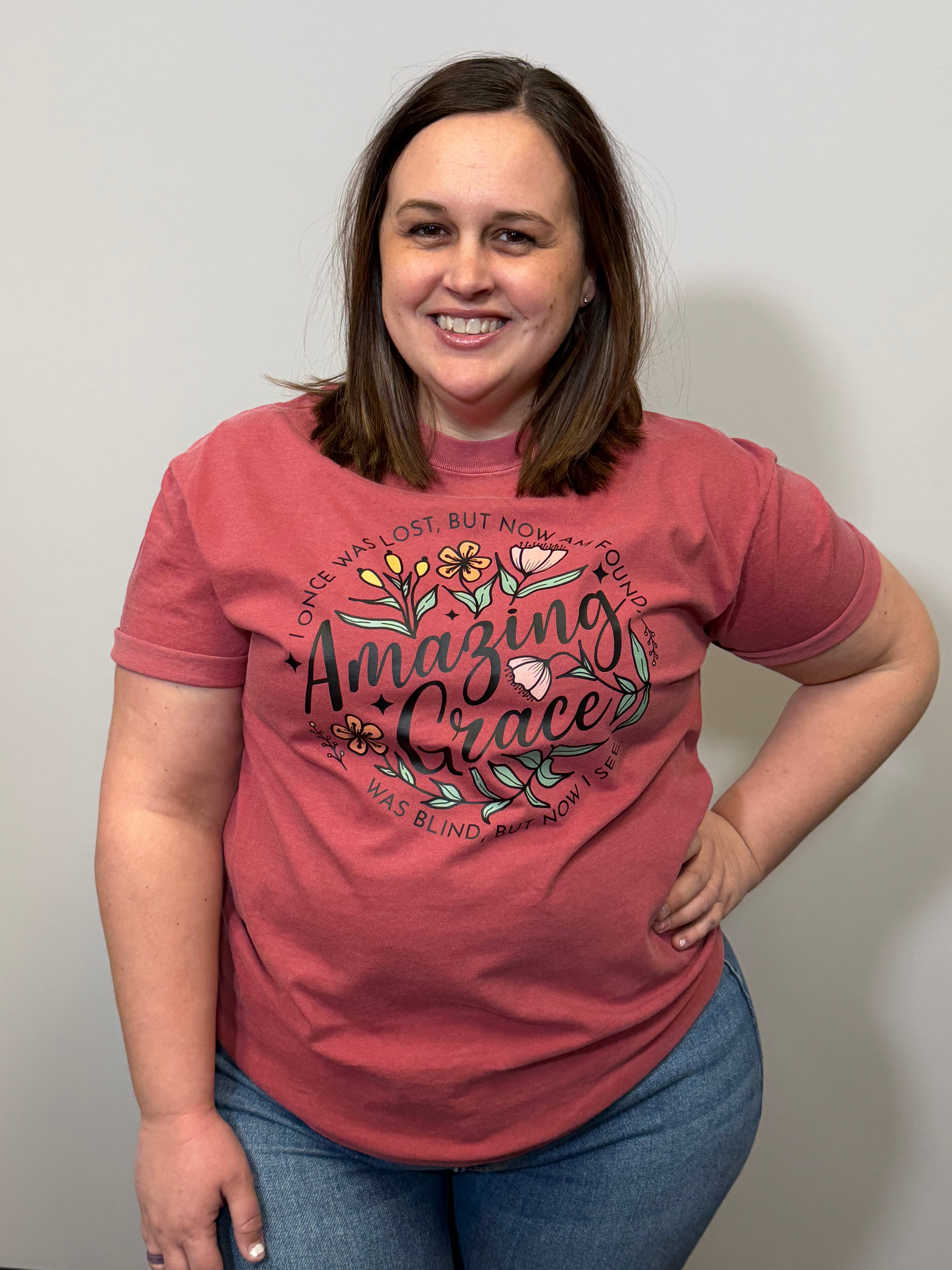 Amazing Grace Graphic Tee-Graphic Tees-Tres Birdos Graphic Tees-Three Birdies Boutique, Women's Fashion Boutique Located in Kearney, MO