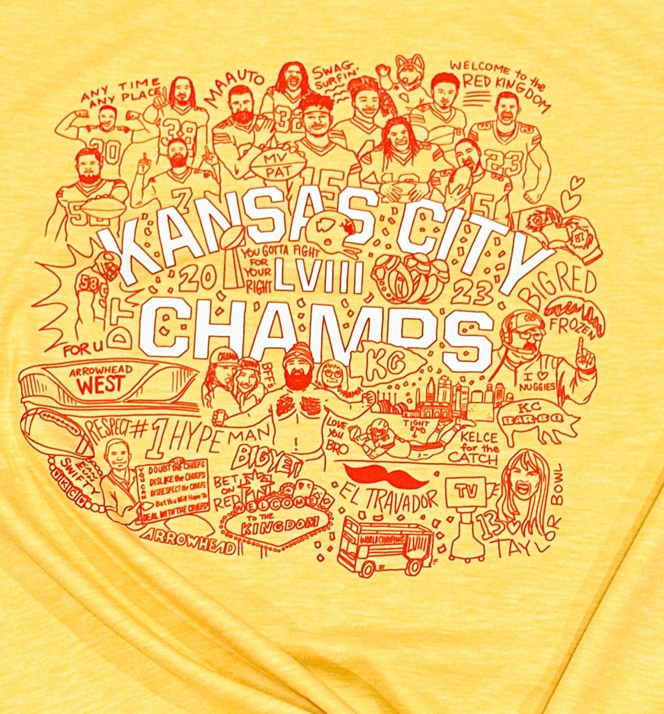 Kansas City Champs Graphic Tee-Graphic Tees-Tres Birdos Graphic Tees-Three Birdies Boutique, Women's Fashion Boutique Located in Kearney, MO