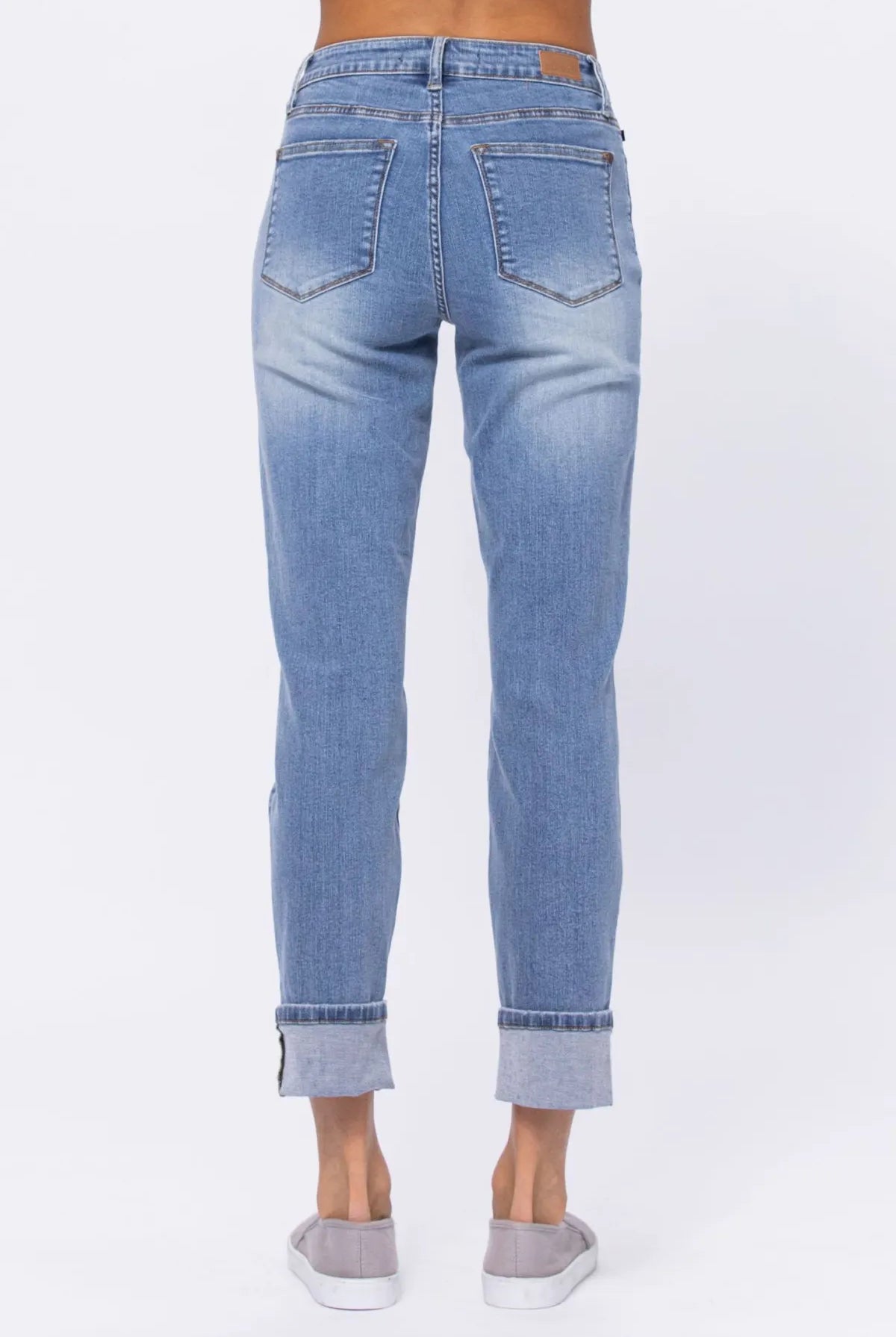 Judy Blue HW Vintage Wash Boyfriend Jeans { product_type }}