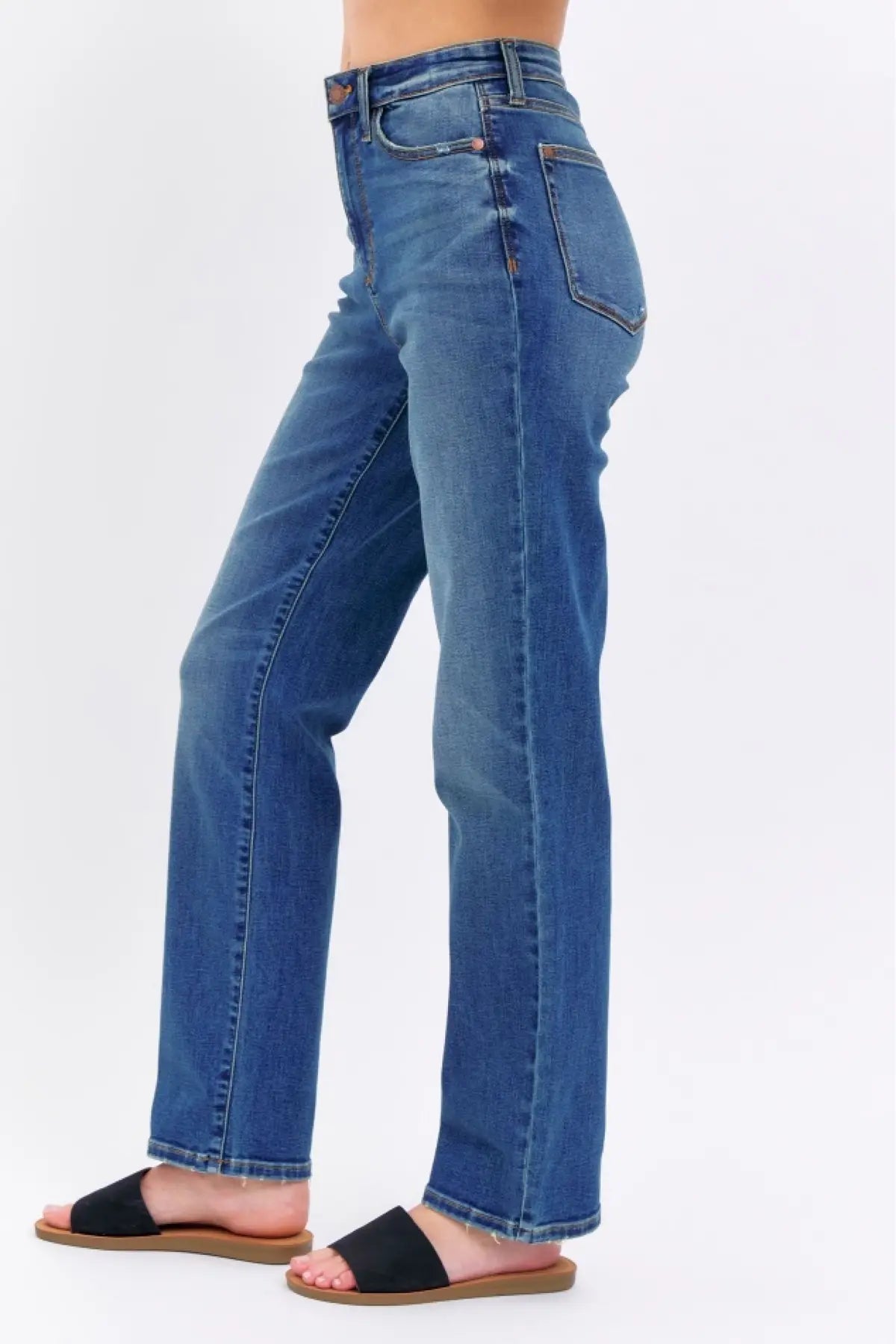 Judy Blue Hi-Waist Straight Fit-Denim-Judy Blue-Three Birdies Boutique, Women's Fashion Boutique Located in Kearney, MO