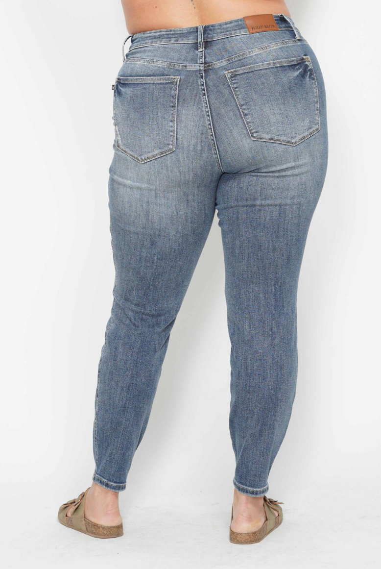 Judy Blue Contrast Wash Skinny Jeans { product_type }}