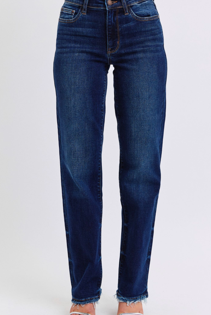 Judy Blue Straight Leg With Fray Hem { product_type }}