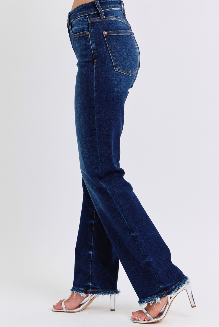 Judy Blue Straight Leg With Fray Hem { product_type }}