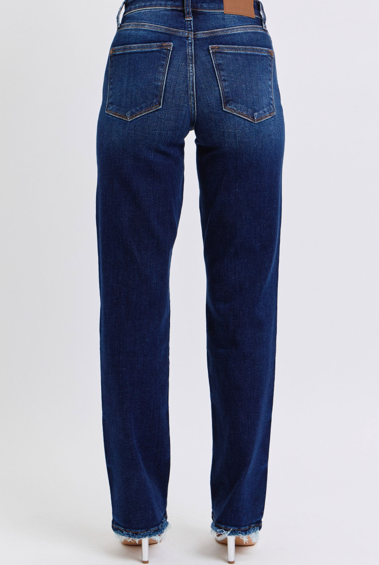 Judy Blue Straight Leg With Fray Hem { product_type }}
