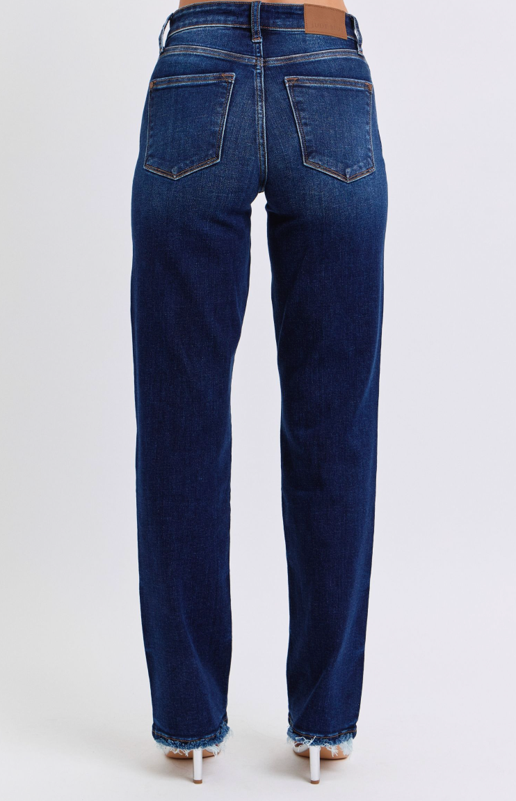 Judy Blue Straight Leg With Fray Hem { product_type }}