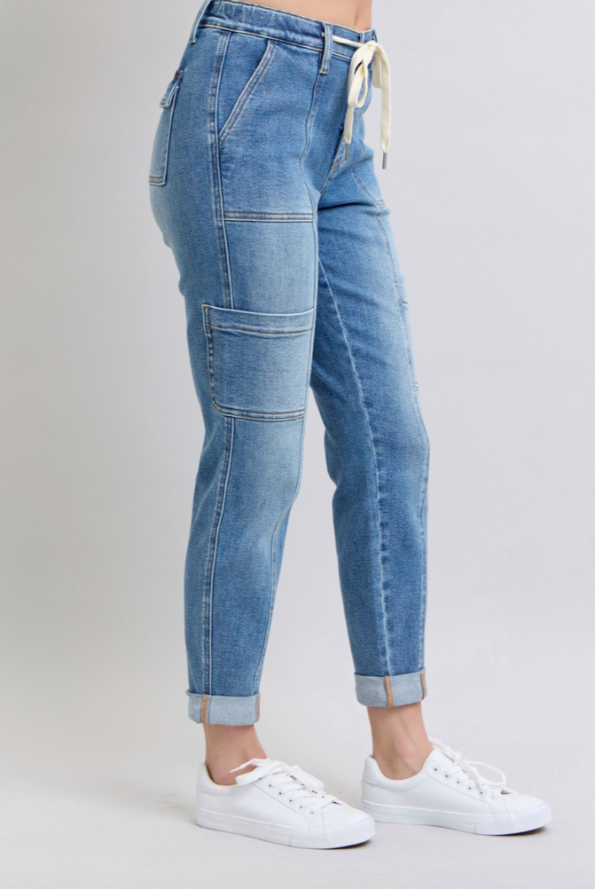 Judy Blue Cargo Cuffed Joggers { product_type }}