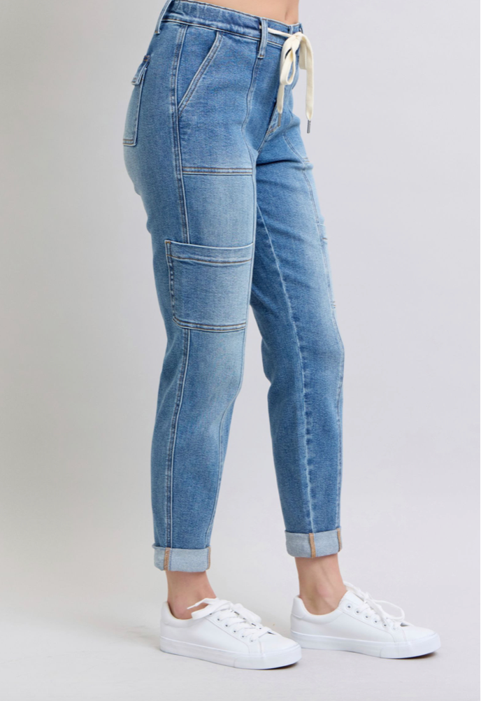Judy Blue Cargo Cuffed Joggers