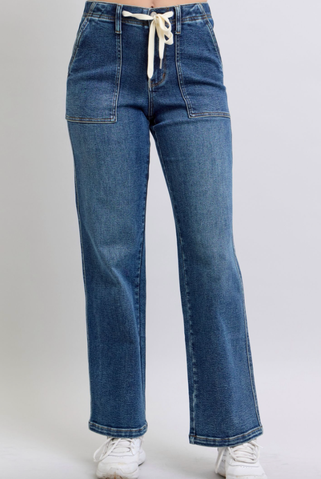Judy Blue High Waist Drawstring Wide Leg { product_type }}