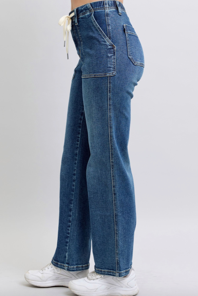 Judy Blue High Waist Drawstring Wide Leg { product_type }}
