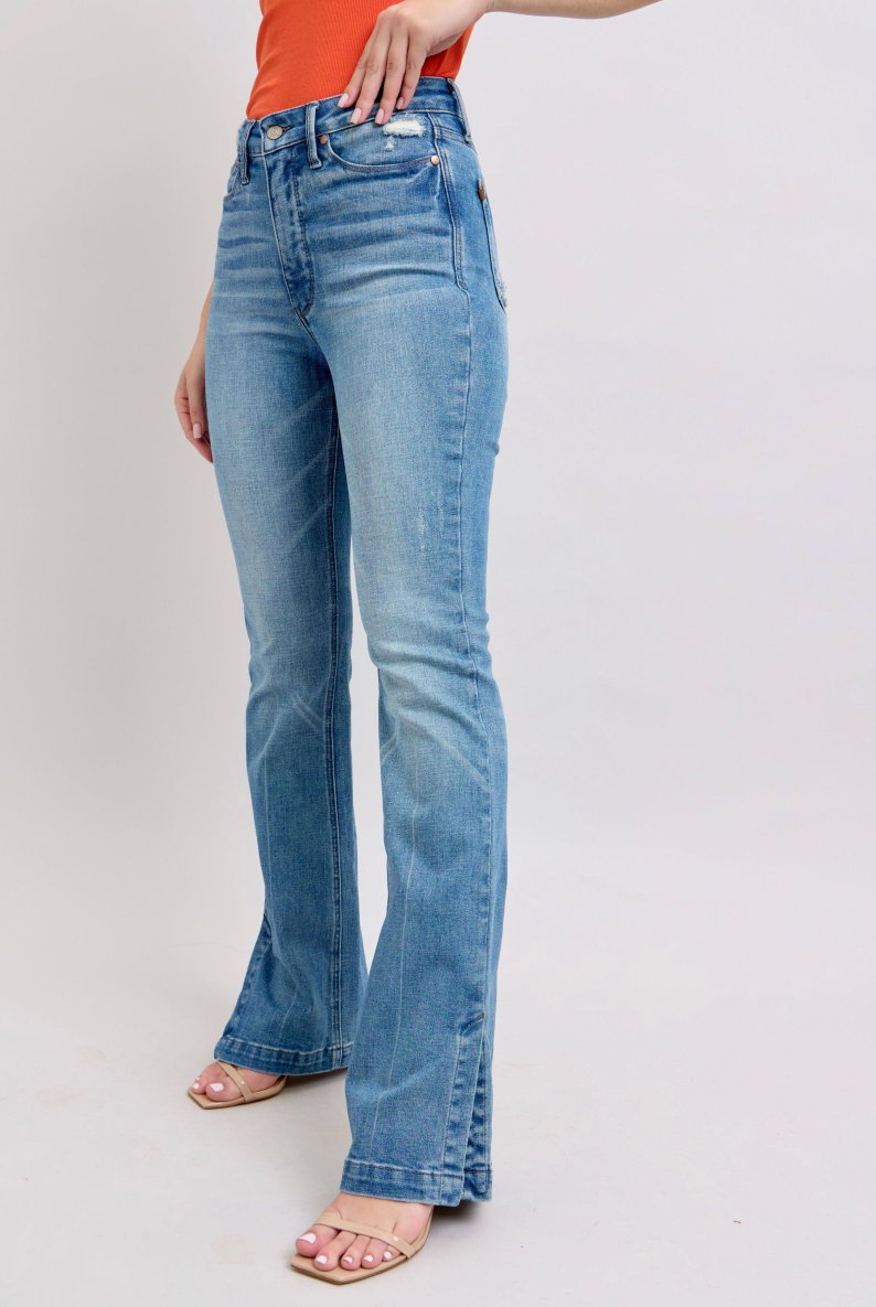 Judy Blue TC Side Slit Bootcut { product_type }}